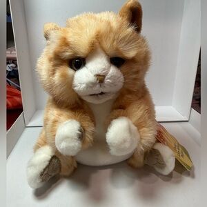 Folkmanis Orange Tabby Cat Kitten Hand Puppet Realistic Cat Plush With Tag NWT